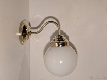 mosazná lampa, lampička ,opálová koule, až 6 kusů - 4