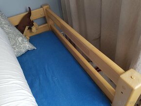 Dětská vyvýšená postel z masivu Domestav BUK cink - 4