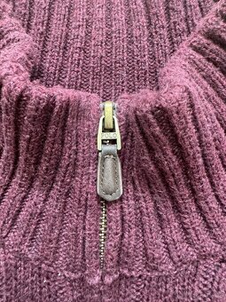 Ralph Lauren Polo vínový 1/4 zip svetr - 4