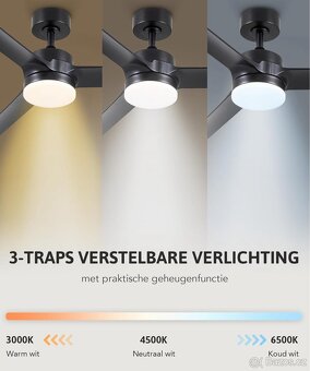 LED stropní ventilátor s dálkovým ovládáním - 4