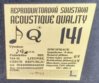 Prodám reprobedny AQ 141 - 4