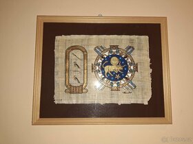 Egyptský papyrus obrazy 4 ks - 4