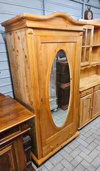 Šatní skříň borovice zrcadlo - 4