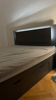 Postel s LED osvětlením s matrací, 160x200 cm (LZE I BEZ MAT - 4