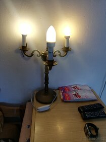 Mosazná stolní lampa - 4