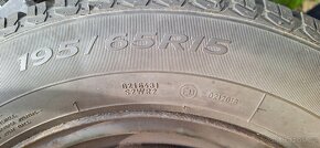 Prodám 4ks zimní pneu včetně disků, 195/65/15 - 4