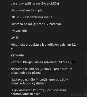 Epilator IPL Philips lumea sc1998/00 - 4
