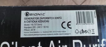 Čistička vzduchu , generátor záporných iontů . Bionic - 4