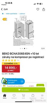 Vestavěná lednice beko - 4