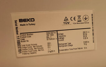 Menší lednice Beko TSE 1283 - 4