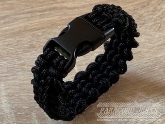 Paracord náramek (19 cm) black - 4