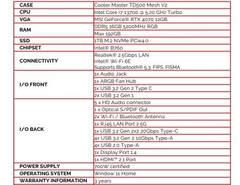 Pocitac, 4070 , i7 13700, 16-32gb ddr5 - 4