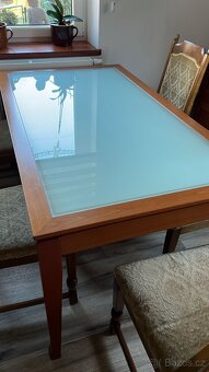 Jídelní rozkládací stůl+6x židle - 4