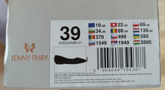 Dámské baleríny zn. Jenny Fairy vel. 39 - 4