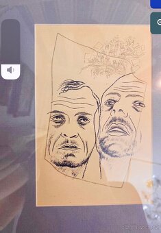 Toyen litografie, dva kamarádi, rám+pasparta, cena dle odhad - 4