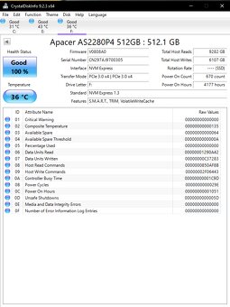 M2 SSD disk Apacer AS2280P4 512GB - 4