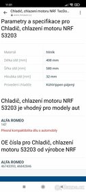 Chladič, chlazení motoru NRF 53203 Alfa romeo 147 - 4
