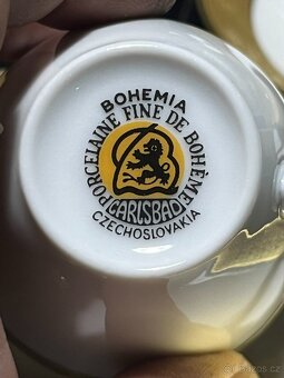 starožitný čajový/kávový servis bohemia - 4