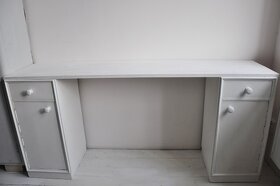 Psací pracovní stůl stolek, noční stolky dřevo, masiv - 4