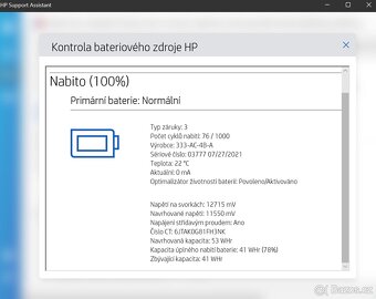 hp pavilion gaming 15 rtx3050 lesklí noví displey+klavesnice - 4