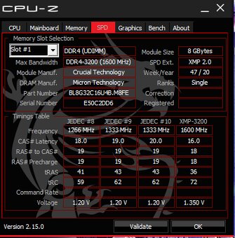 Crucial Ballistix DDR4 16GB 3200 - 4