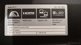 Velký 17" Acer Aspire ES17 – anonymní a optimalizovaný - 4
