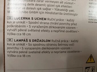 Kovová ručně tepaná lampa Tchibo - nová - 4