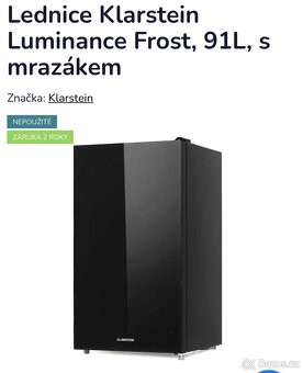LEDNICE KLARSTEIN S MRAZÁKEM,SKORO NOVÁ - 4
