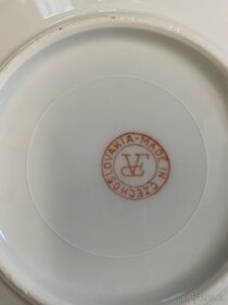 Porcelánové talíře menší 6 ks zdobené - 4