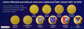 Zlatá mince ČNB 5000 Kč Město Cheb 2021 PROOF - 4