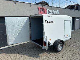 Nebržděný skříňový přívěs DEBON C255 U, 750 kg, bílý - 4