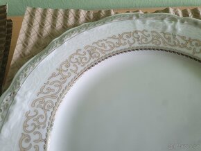 Talířová sada stříbrno-béžový lem THUN - 4