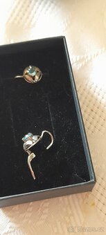 Starožitné stříbrné náušnice 925 - 4