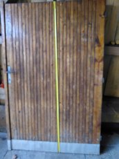 Dvojkřídlá vrata garážová dřevěná - 4