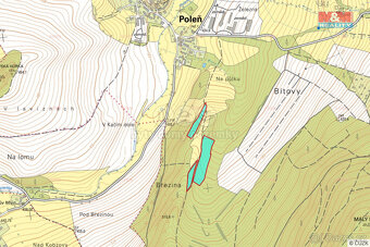 Prodej louky, 23872 m², Poleň - 4