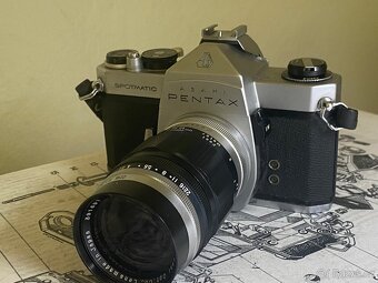 Prodám Asahi Pentax Spotmatic SP + objektiv Takumar 135mm f/ - 4