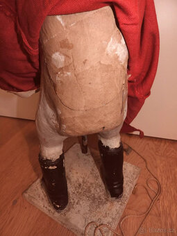 Starožitná kývačka na hlavu Santa Clause +67 cm+ kolem roku - 4