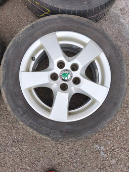 Alu kola ŠKODA 6X14 ET43 Fabie VČETNĚ PNEU - 4