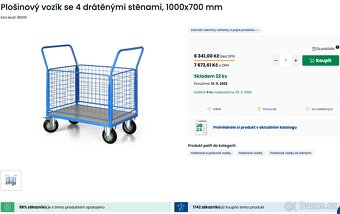  Výprodej kanceláře / provozovny: Plošinový vozík 4500Kc - 4
