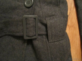 Kabát zn. Pimkie, tmavě šedý, XS/S, nový, mini, vlna - 4