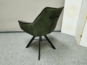 Nová 6x šedozelená židle - křesílko - 4