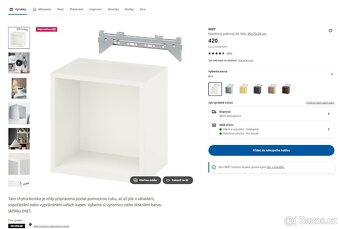 7x Ikea EKET Nástěnný policový díl 35x25x35 cm - 4