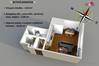 Pronájem bytu 1+kk, 37 m², Kutná Hora, ul. Trebišovská - 4