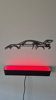 Silueta Porsche 911 GT3 RS 25×6 cm – precizní 3D tisk - 4