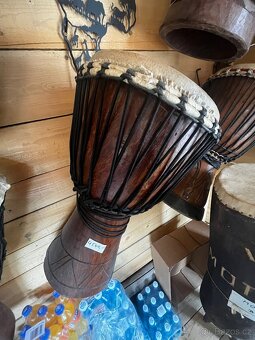 Ručně dělaný africký buben z Konga – 60 cm - 4