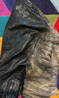 AJS  MOTORS pánské kožená 100% leather bunda na motorku 58💪 - 4