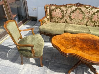 Zámecká sedací souprava  Biedermeier- AKCE doprava - 4