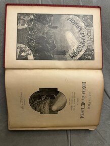 Verne: Honba za Meteorem, Vilímek 1909, vazba zlaté pero - 4