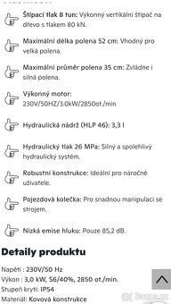 Štípačka na dřevo 8 t - 4
