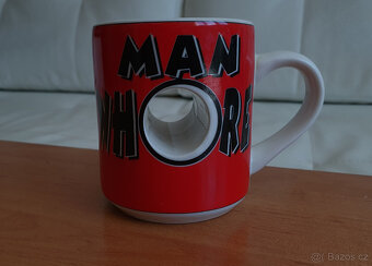 Vtipné hrnky ManWhore s dírou skrz a Penis ucho - 4